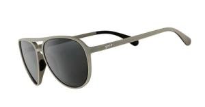 goodr Clubhouse Closeout Polarized Aviator Sunglasses for Men & Women, Large Sized (Mach G), Gray Solid Frame with Black Reflective Lens, UV400 Protection, No Slip, No Bounce