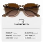 Ray-Ban RB4305 Phantos Shaped Non-Polarized Sunglasses for Men & Women – Includes Official RAYBAN Eyewear Kit – Ideal Formal & Casual Wear Sunglasses – Brown Gradient Lens