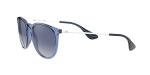 Ray-Ban Unisex RB4171 Erika Round Sunglasses, Transparent Blue/Light Grey Gradient Dark Blue, 54 mm