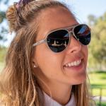 goodr Clubhouse Closeout Polarized Aviator Sunglasses for Men & Women, Large Sized (Mach G), Gray Solid Frame with Black Reflective Lens, UV400 Protection, No Slip, No Bounce