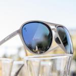 goodr Clubhouse Closeout Polarized Aviator Sunglasses for Men & Women, Large Sized (Mach G), Gray Solid Frame with Black Reflective Lens, UV400 Protection, No Slip, No Bounce