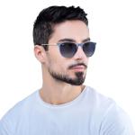 Ray-Ban Unisex RB4171 Erika Round Sunglasses, Transparent Blue/Light Grey Gradient Dark Blue, 54 mm