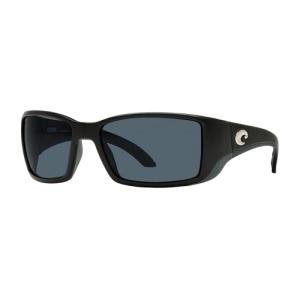 Costa Del Mar Sunglasses for Men - Blackfin Mens Polarized Sunglasses - Fishing, Boating & Beach UV Protection - Size 62 - Matte Black/Gray 580P