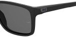 UA Hustle Rectangular Sunglasses, Matte Black Frame w/ Polarized Gray Lenses