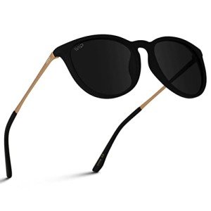 WearMe Pro Women's Round Sunglasses with Polarized UV Protection, Trendy Retro Designer Style