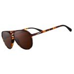 goodr Amelia Earhart Ghosted Me Polarized Aviator Sunglasses for Men & Women, Large Sized (Mach G), Brown Translucent Frames with Brown Non-Reflective Lenses, UV400 Protection, No Slip, No Bounce
