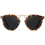 WearMe Pro - Women's Polarized, Round Retro, Double-Bridge Vintage Sunglasses