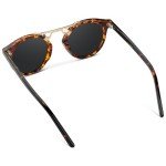 WearMe Pro - Women's Polarized, Round Retro, Double-Bridge Vintage Sunglasses