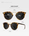 WearMe Pro - Women's Polarized, Round Retro, Double-Bridge Vintage Sunglasses