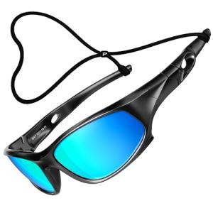 ATTCL Kids Hot TR90 Polarized Sports Sunglasses For Boys Girls Child Age 3-10 (blue lens,5025)