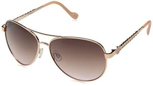 Jessica Simpson Women's J5702 Elegant Metal Aviator Pilot Sunglasses with UV400 Protection- Glamorous Lightweight Sunglasses for Women, 61mm