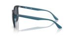 Ray-Ban Women's RB4378 Square Sunglasses, Opal Blue/Dark Grey, 54 mm