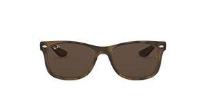 Ray-Ban Junior Unisex Kids RJ9052S New Wayfarer Square Sunglasses, Havana/Dark Brown, 47 mm