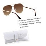 ANDWOOD Oversized Aviator Sunglasses for Women Big Large UV Protection Pilot Sun glasses Double Bridge 2 Pack Polarized Black Brown Shades