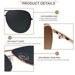 ANDWOOD Oversized Aviator Sunglasses for Women Big Large UV Protection Pilot Sun glasses Double Bridge 2 Pack Polarized Black Brown Shades