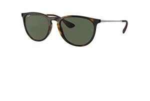 Ray-Ban RB4171 ERIKA 710/71 54MM Light Havana/Plastic Lens G-15 Green Round Sunglasses For Women +BUNDLE with ACCESSORY EYEWEAR KIT