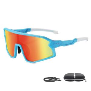 YAMAZI Kids Polarized Sunglasses for Cycling Softball Beach - Boys Girls Children UV Protection with Strap Age 6-13 (Green)