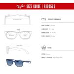 Ray-Ban Junior XS Kids' New Wayfarer RJ9052S 70624L 48MM Transparent Blue/Light Grey Gradient Dark Blue Square Sunglasses for SMALL Boys and Girls +BUNDLE with ACCESSORY EYEWEAR KIT