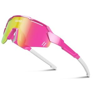 suoso Kids Sports Polarized Sunglasses: Youth Baseball Sun Glasses, Cycling Glasses for Boys Girls Age 6-12 Lightweight TR90 Frame UV400 Protection for Teens