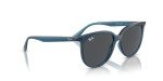 Ray-Ban Women's RB4378 Square Sunglasses, Opal Blue/Dark Grey, 54 mm