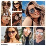 ANDWOOD Oversized Aviator Sunglasses for Women Big Large UV Protection Pilot Sun glasses Double Bridge 2 Pack Polarized Black Brown Shades