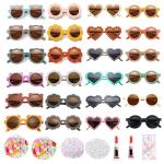 ZtohPyo 24 Pairs Kids Sunglasses DIY Kit Retro Flower Sunglasses Glasses Bulk Outdoor Eyewear for Toddler Girls Party Favor…