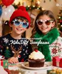 Sumsun 16/24 Pairs Kids DIY Sunglasses Party Favors Kids Sunglasses Bulk Girls Boys Age 3-8 with UV400 for Birthday Party