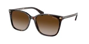Ralph Lauren Vvcv RA5293 50033B 56MM Shiny Dark Havana/Gradient Brown Square Sunglasses for Women +BUNDLE with ACCESSORY EYEWEAR KIT