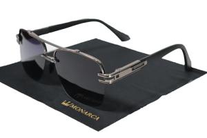 Luxury Sunglasses for Men Gradient Polarized Glasses Semi-Rimless Frame