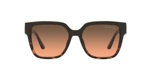 Michael Kors MK2170U Karlie Universal Fit Square Sunglasses, Black/Dark Tortoise/Grey Orange Gradient, 54 mm