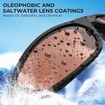 KastKing Hiwassee Polarized Sport Sunglasses for Men and Women, Matte Blackout Frame,Copper Lens