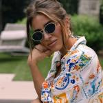 DIFF | Jessie James Decker Limoncello Lightweight Wire Sunglasses for Women UV400 Protection, Gold + Grey