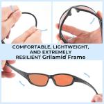 KastKing Hiwassee Polarized Sport Sunglasses for Men and Women, Matte Blackout Frame,Copper Lens