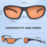 KastKing Hiwassee Polarized Sport Sunglasses for Men and Women, Matte Blackout Frame,Copper Lens