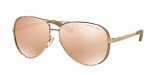 Michael Kors MK5004 Chelsea Aviator Sunglasses Rose Gold w/Gold Mirror (1017/R1) MK 5004 1017R1 59mm Authentic