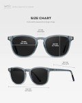 WMP Eyewear - Men's Polarized Modern Rounded Square Sunglasses