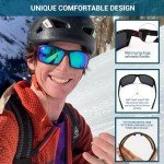 TOREGE Sports Polarized Sunglasses for Men Women Flexible Frame Cycling Running Driving Fishing Trekking Glasses TR24 (Matte Tortoise& Black& Green Revo Lens)