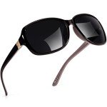 SIPHEW Small Wrap Sunglasses for Women | Lightweight Square Frame with 100% UV400 | Polarized Shade for Womens