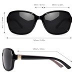 SIPHEW Small Wrap Sunglasses for Women | Lightweight Square Frame with 100% UV400 | Polarized Shade for Womens
