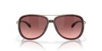 Oakley Women's OO4129 Split Time Aviator Sunglasses, Crystal Raspberry/G40 Black Gradient, 58 mm