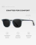 WMP Eyewear - Men's Polarized Modern Rounded Square Sunglasses