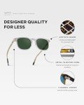 WMP Eyewear - Men's Polarized Modern Rounded Square Sunglasses
