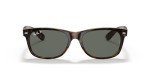 Ray-Ban RB2132 New Wayfarer Square Sunglasses, Tortoise/Polarized Green, 58 mm
