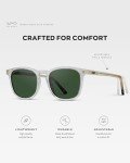 WMP Eyewear - Men's Polarized Modern Rounded Square Sunglasses