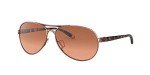Oakley Women's OO4079 Feedback Aviator Sunglasses, Rose Gold/Vr50 Brown Gradient, 59 mm