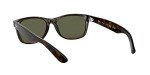Ray-Ban RB2132 New Wayfarer Square Sunglasses, Tortoise/Polarized Green, 58 mm