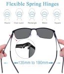 CARFIA Metal Mens Sunglasses Polarized UV400 Protection for Driving Fishing Hiking Golf Everyday Use