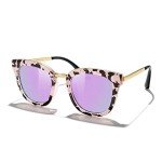 MERRY'S Girls Cat Eye Sunglasses for kids Children Polarized Sunglasses S7001 (Purple, 46)