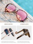 BIRCEN Polarized Sunglasses for Women UV - Protection Womens Retro Mirrored Shades with Acetate Frame BC2001