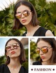 BIRCEN Polarized Sunglasses for Women UV - Protection Womens Retro Mirrored Shades with Acetate Frame BC2001